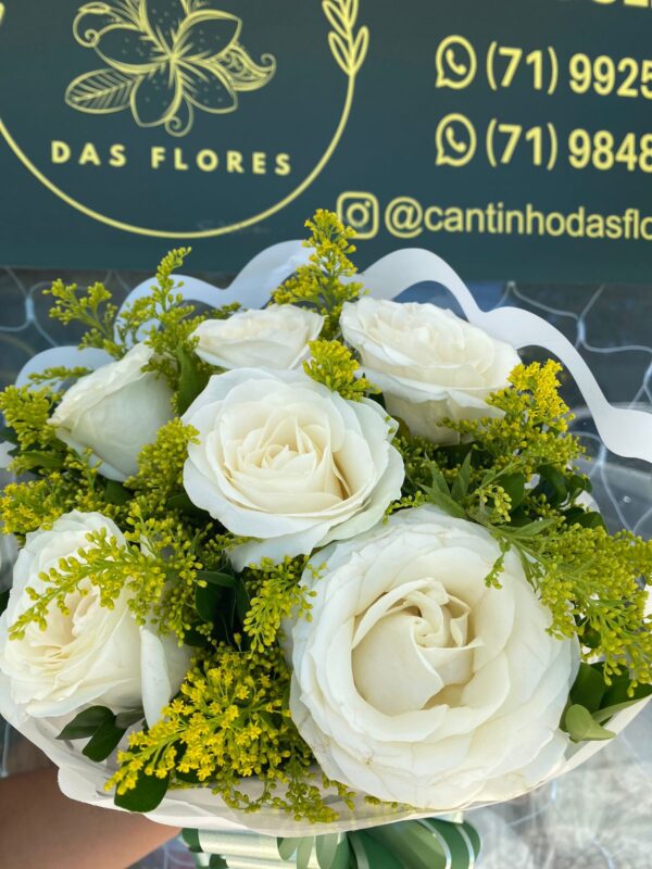 Ramalhete rosas brancas - Imagem 2