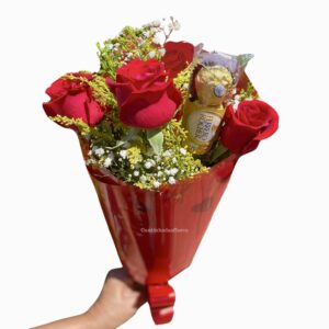 Trio luxo - Rosas e Ferrero Rocher